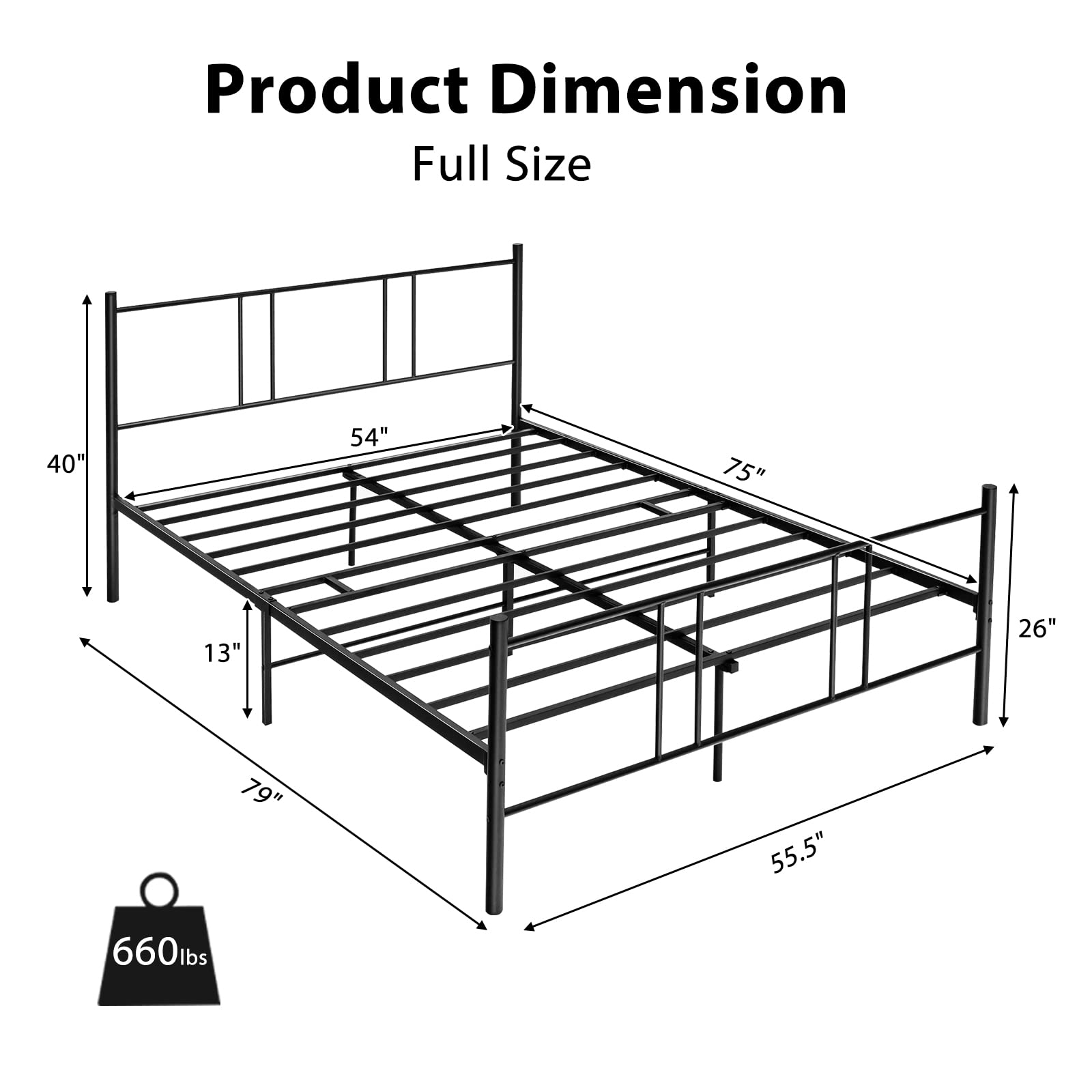 Giantex Full Size Platform Bed Frame