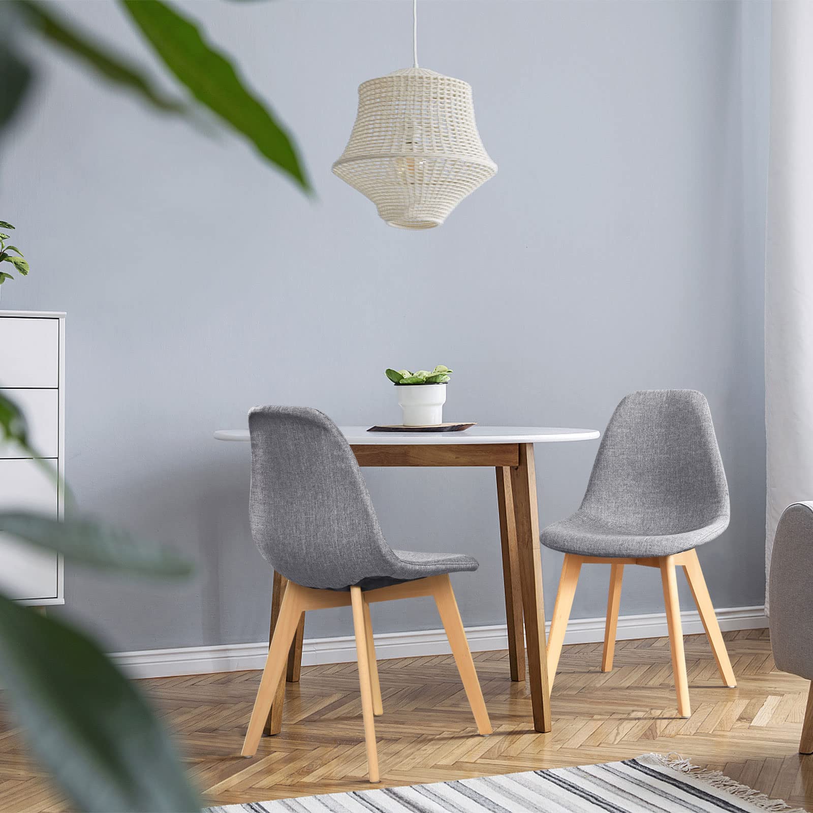 Set of 2 or 4 Kitchen Dining Chairs Gray
