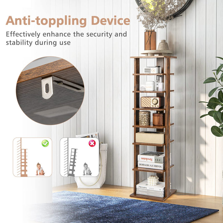 Giantex 7-Tier Vertical Shoe Rack, Corner Shoe Storage Organizer