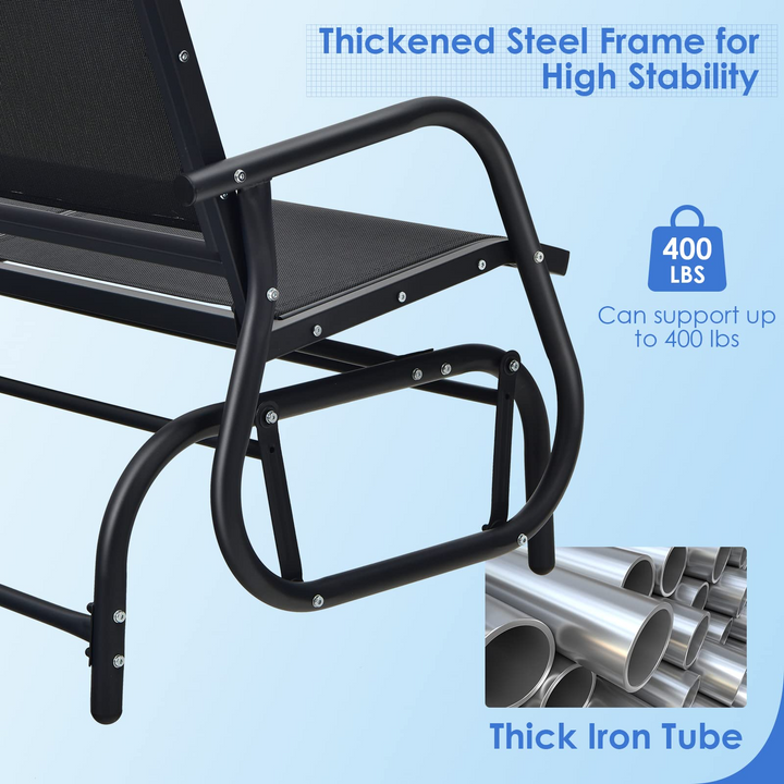 Giantex Swing Glider Chair 48 Inch with Spacious Space