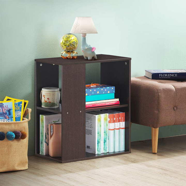 Giantex End Table with Shelves 3-Tier Open Storage