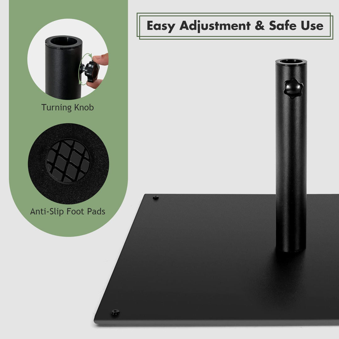 42lbs Patio Umbrella Base, Suitable for 1.6''-1.9'' Umbrella Poles