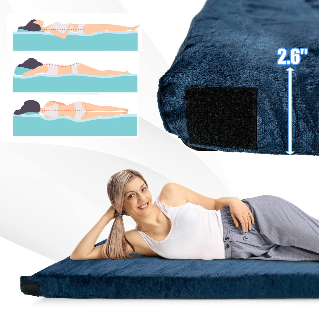 Giantex 72" Memory Foam Camping Mattress, Foldable Floor Guest Bed for Sleepover