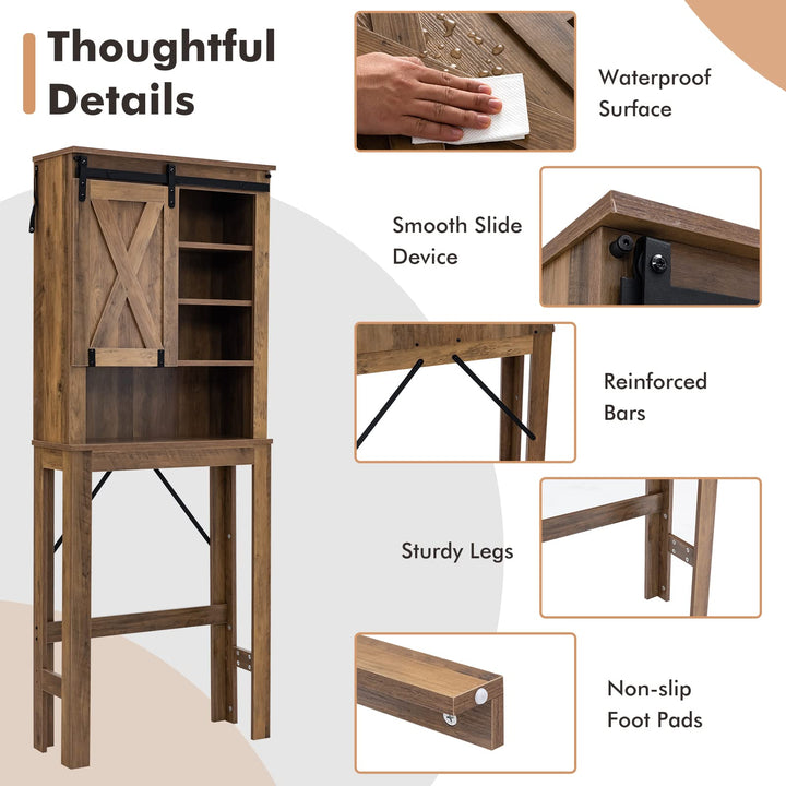 Giantex Over The Toilet Storage Cabinet - Freestanding Toilet Rack