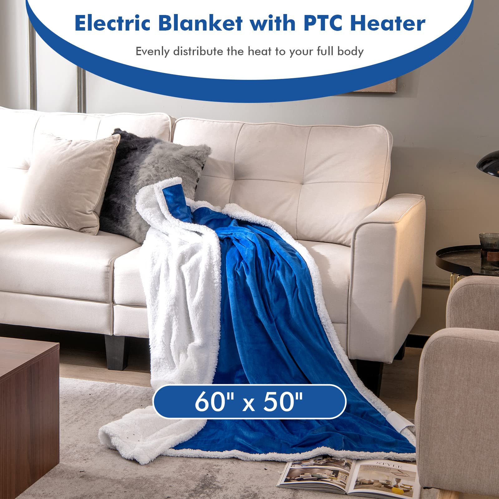 Giantex Heated Electric Blanket Throw