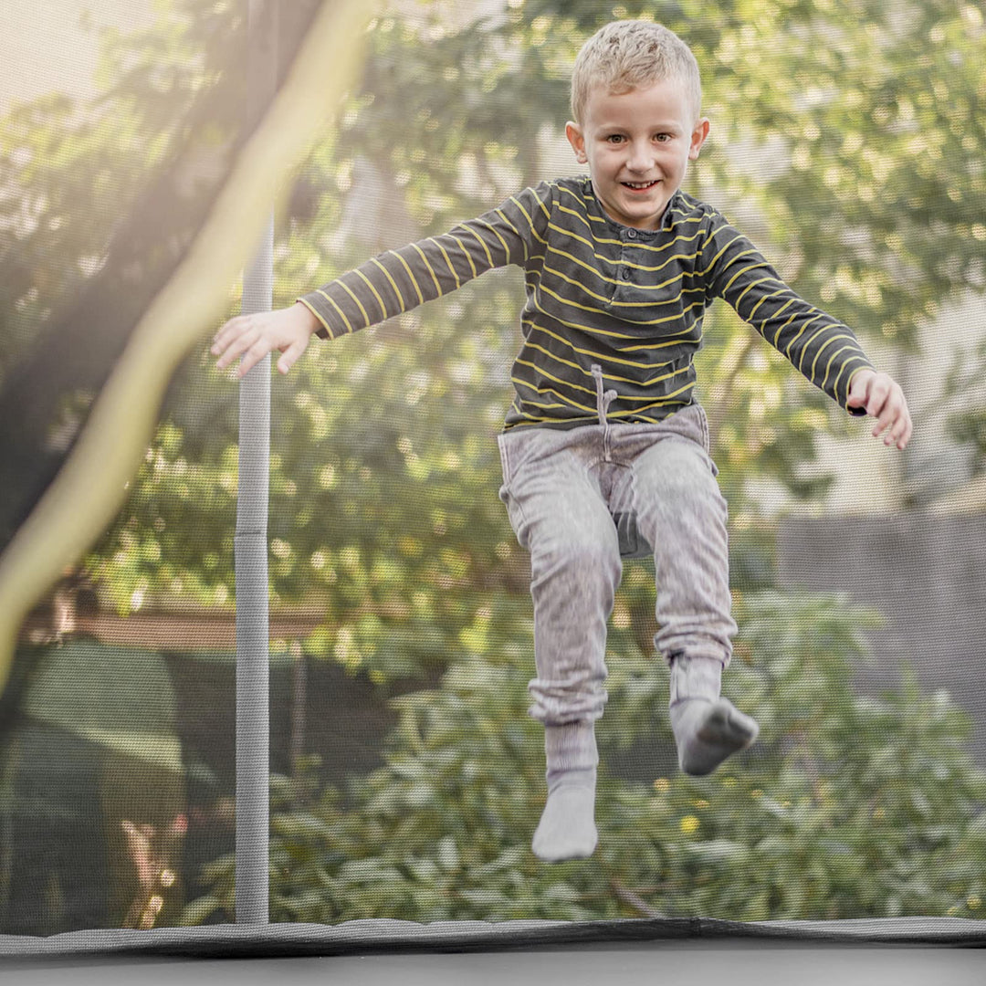 Trampoline Safety Net w/Adjustable Straps, 8 10 12 14 15 16Ft Weather-Resistant Replacement Enclosure Net