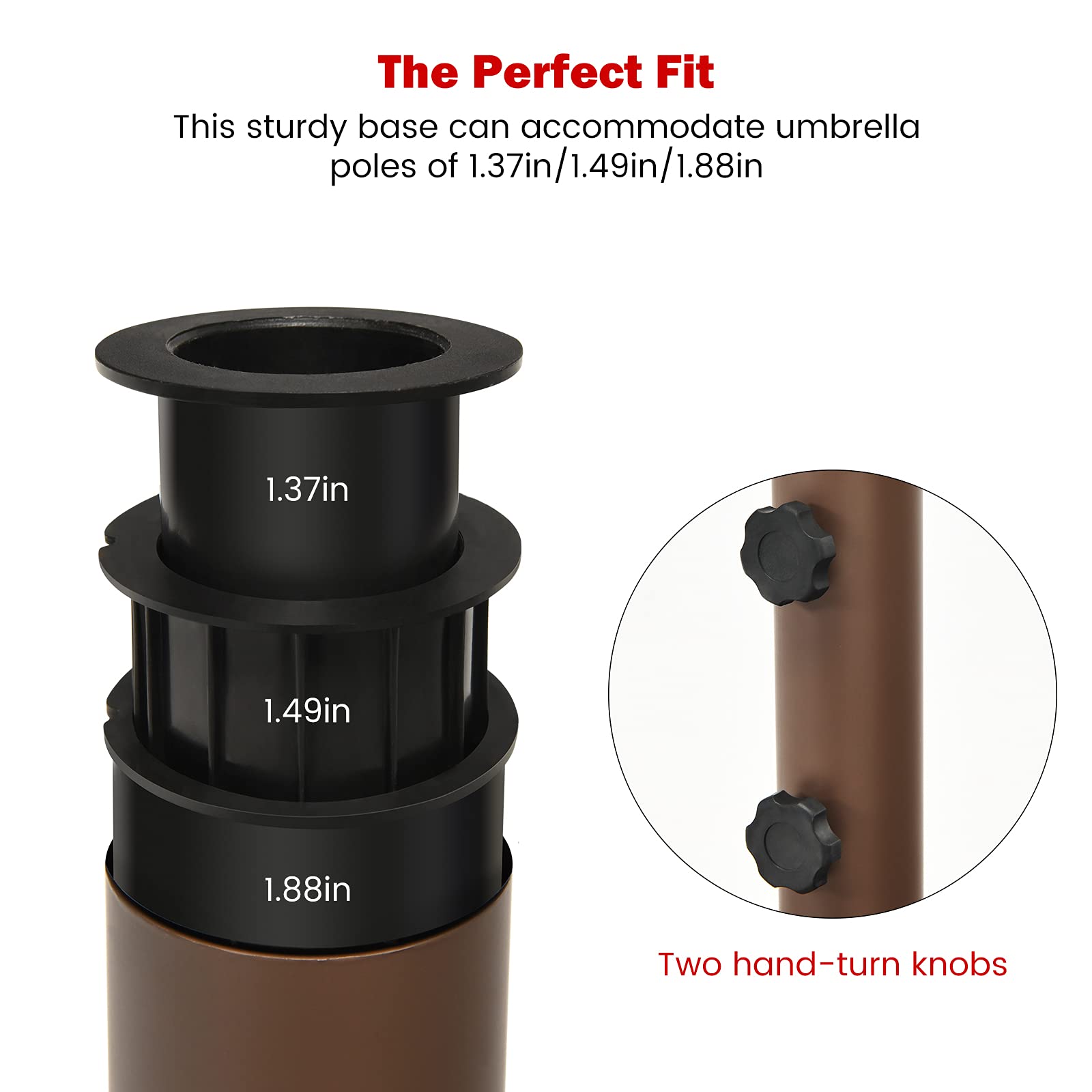 Giantex Patio Umbrella with Base Stand, 9ft Market Umbrella