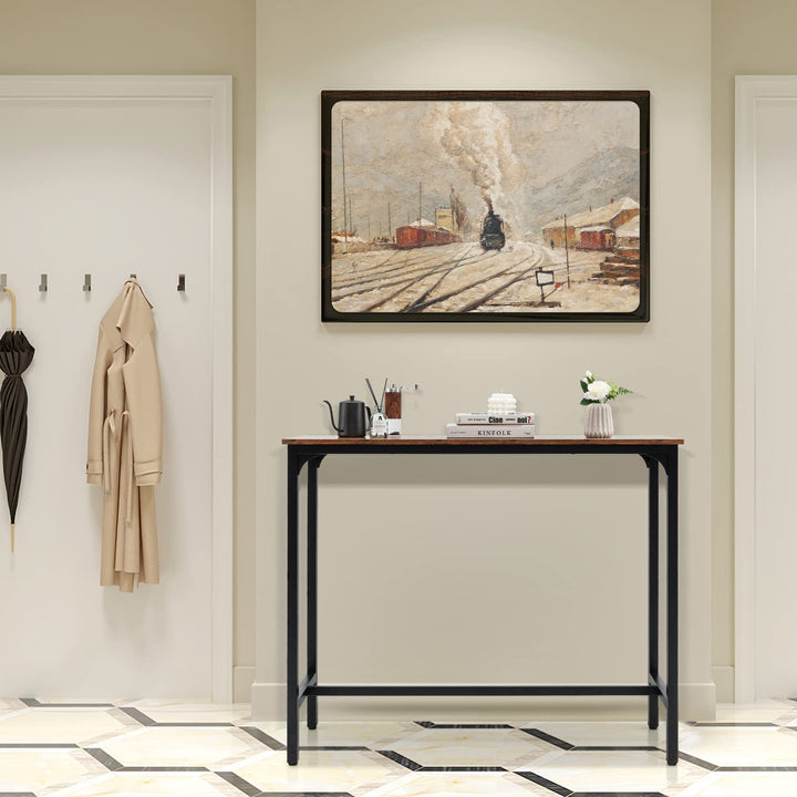 Giantex 48" Narrow Console Table - Long Bar Table, Rectangular Kitchen Dining Table