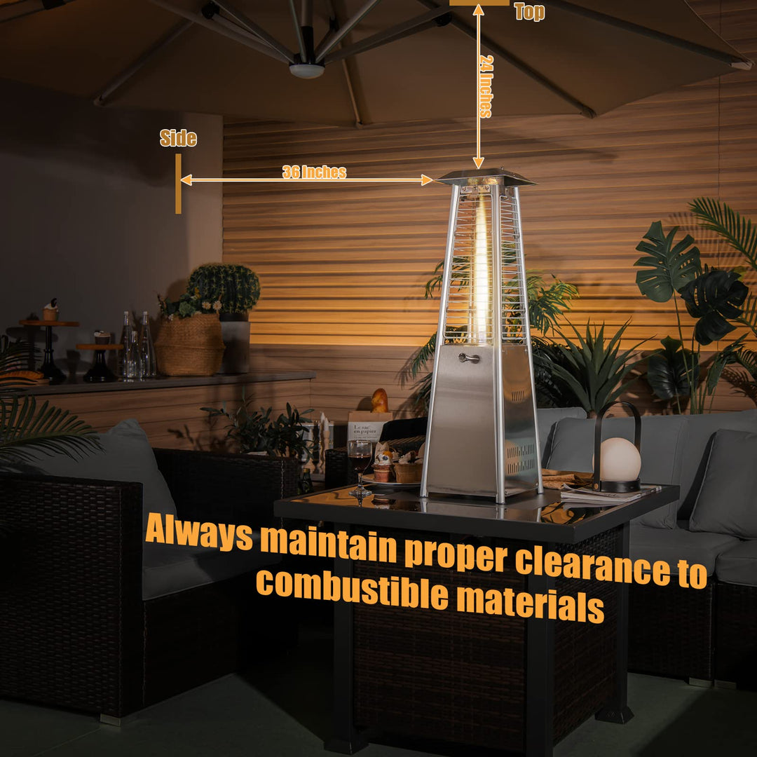 Giantex Outdoor Heaters for Patio - 35" Outside Portable Tabletop Patio Heater, 9500 BTU