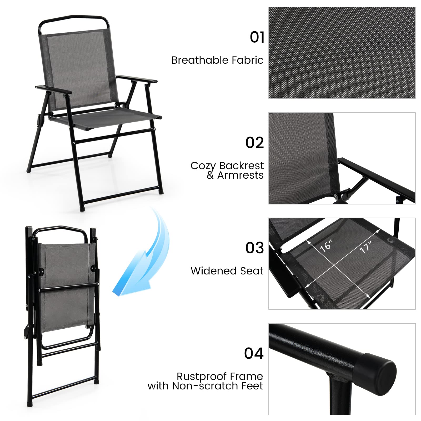 Giantex 6 Pieces Patio Dining Furniture Set