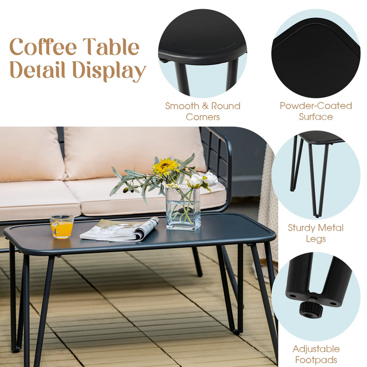 Giantex 4 Piece Patio Conversation Set