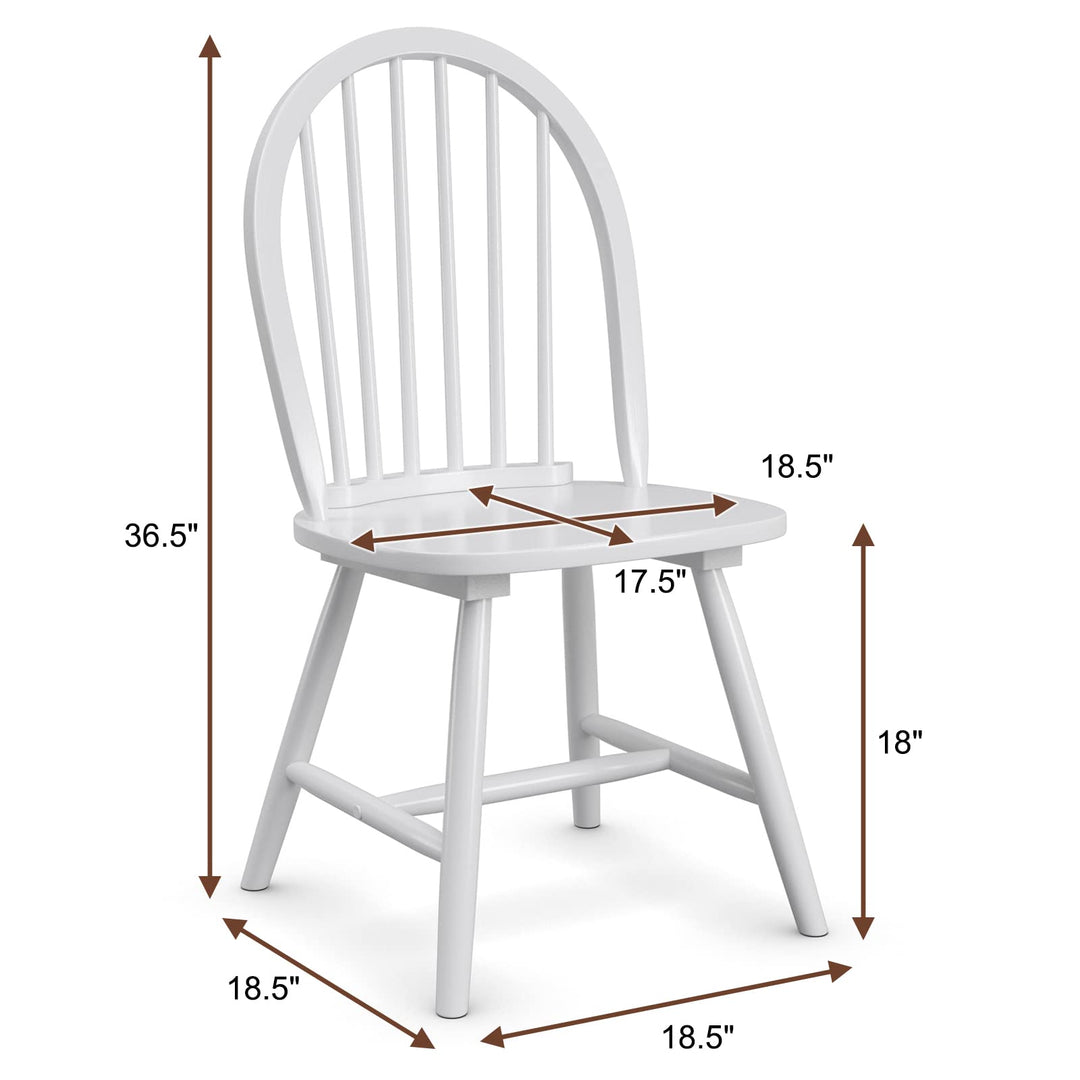 Giantex Wood Dining Chairs, French Country Armless Spindle Back Dining Chairs
