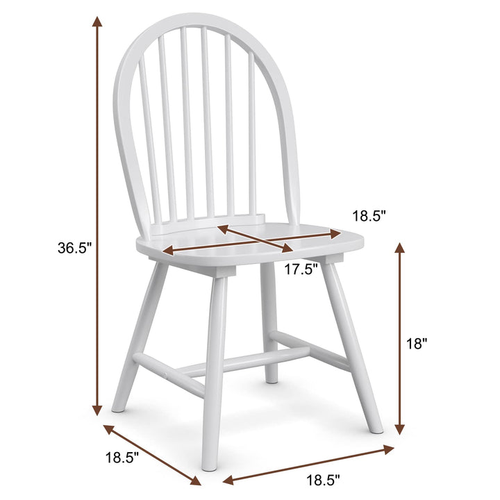 Giantex Wood Dining Chairs, French Country Armless Spindle Back Dining Chairs