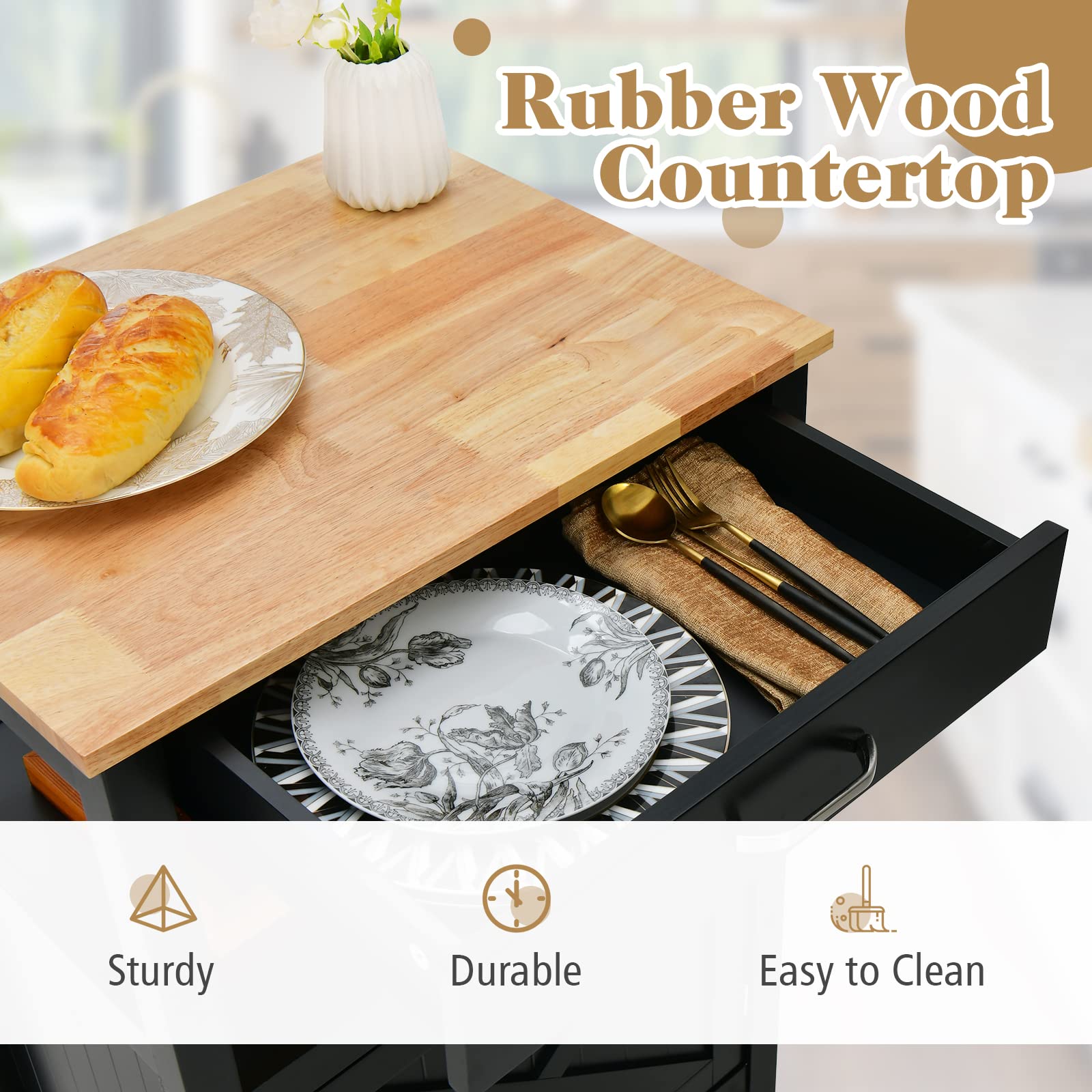 Giantex Kitchen Cart with Storage