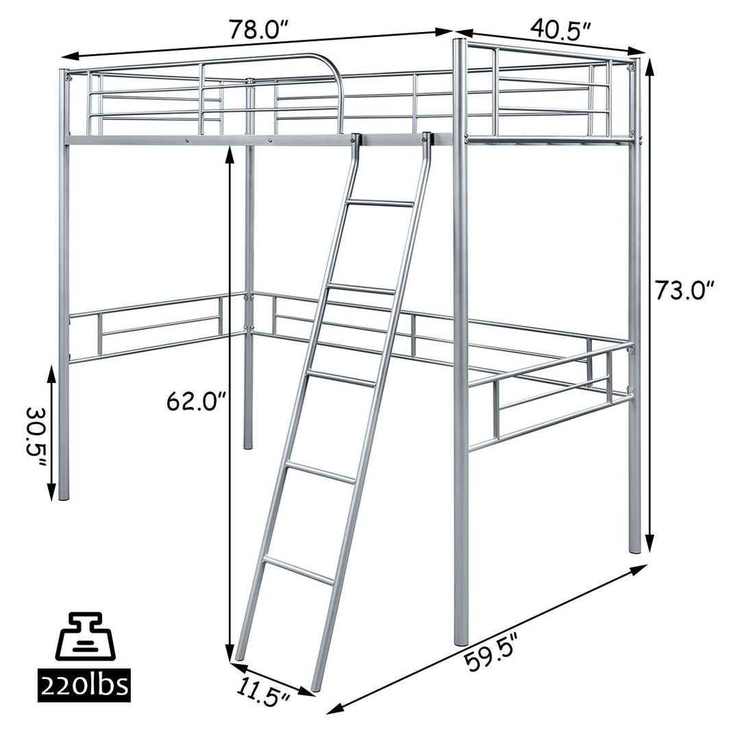 Giantex Heavy Duty Twin Loft Bed with Ladder
