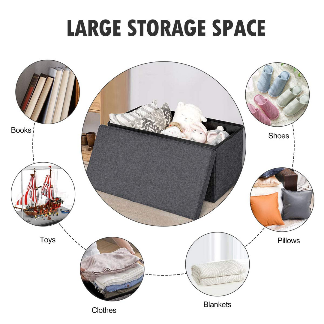 Giantex Folding Storage Ottoman 30 Inches W/ Lift Top