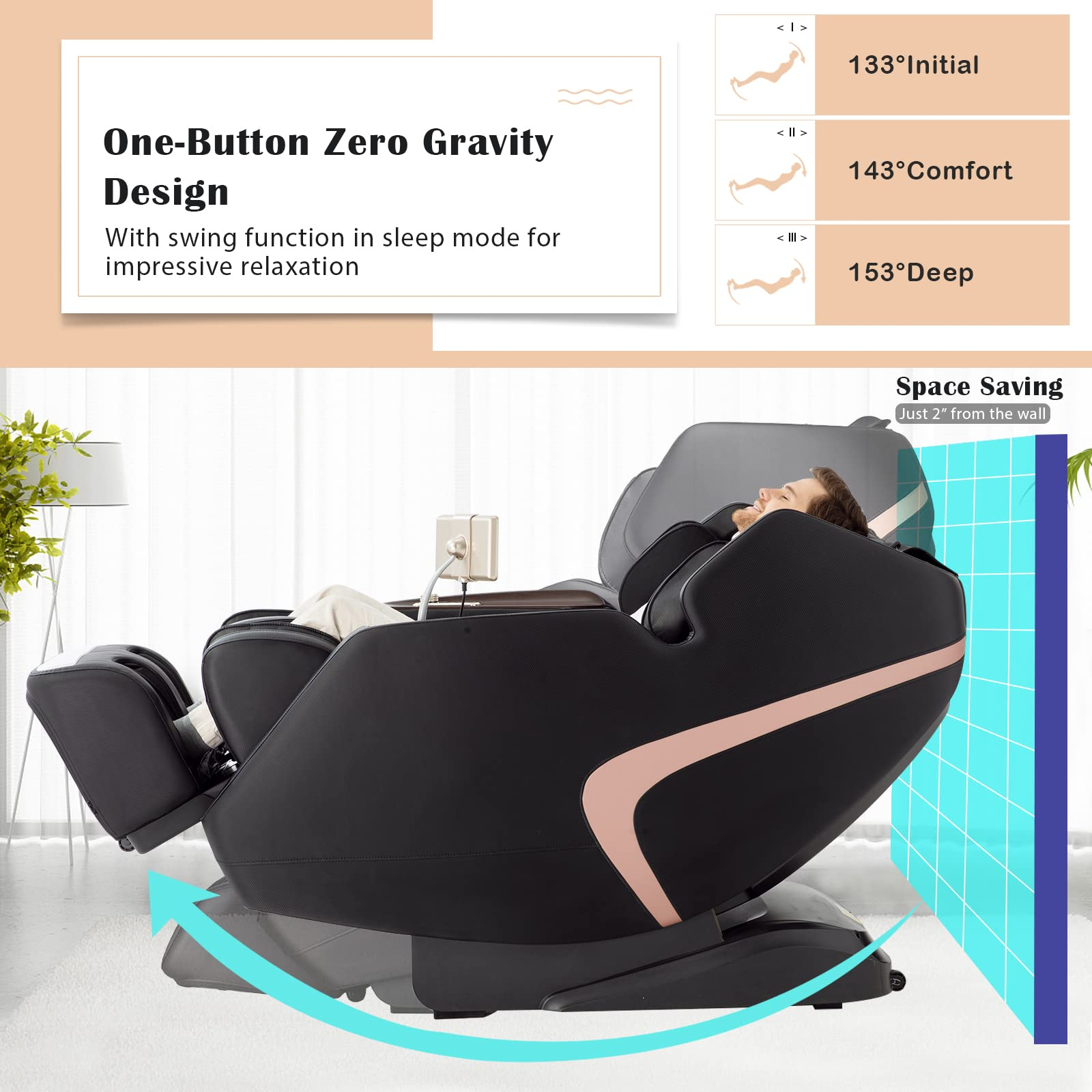 Giantex 3D Full Body Massage Chair, Zero-Gravity Massage Recliner Chair w/ 7'' Touch Screen & SL Track