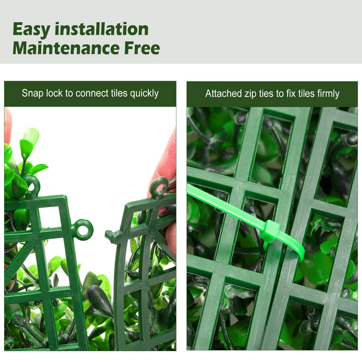 Giantex 12PCS 20x20inch Artificial Boxwood Panels Garden Privacy Fence Screen