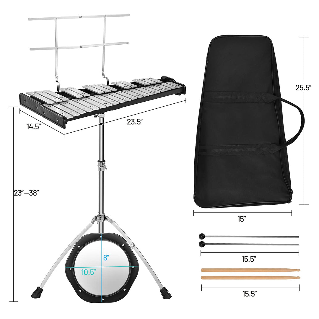 32 Note Percussion Glockenspiel Bell Kit