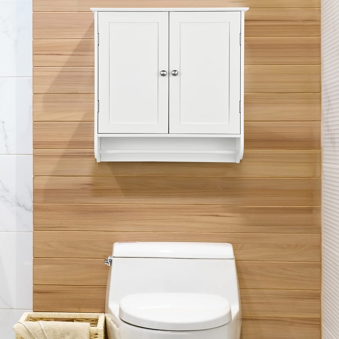 Bathroom Cabinet Wall Mounted - Over The Toilet Medicine Cabinet with Double Doors - Giantex