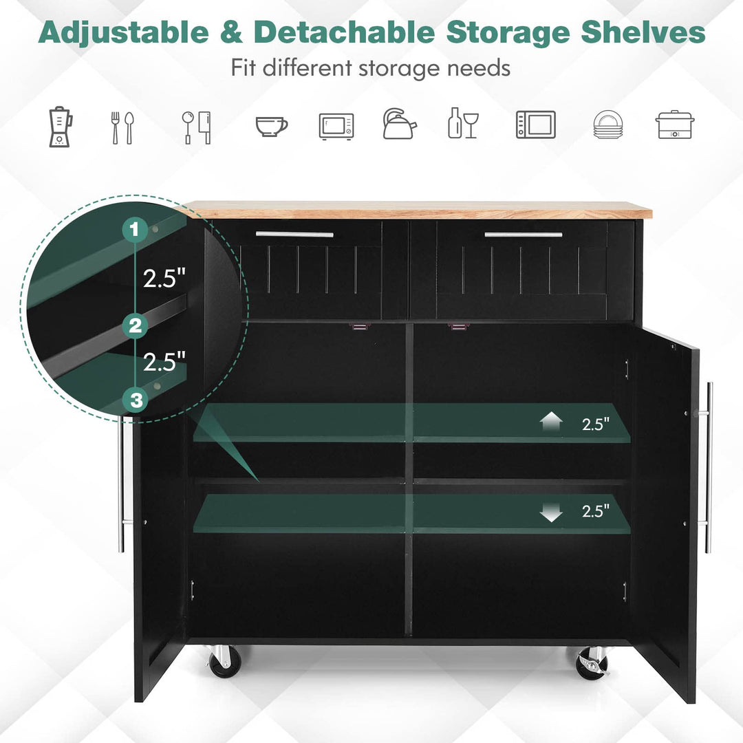 Giantex Kitchen Island Cart Rolling Storage Trolley Cart