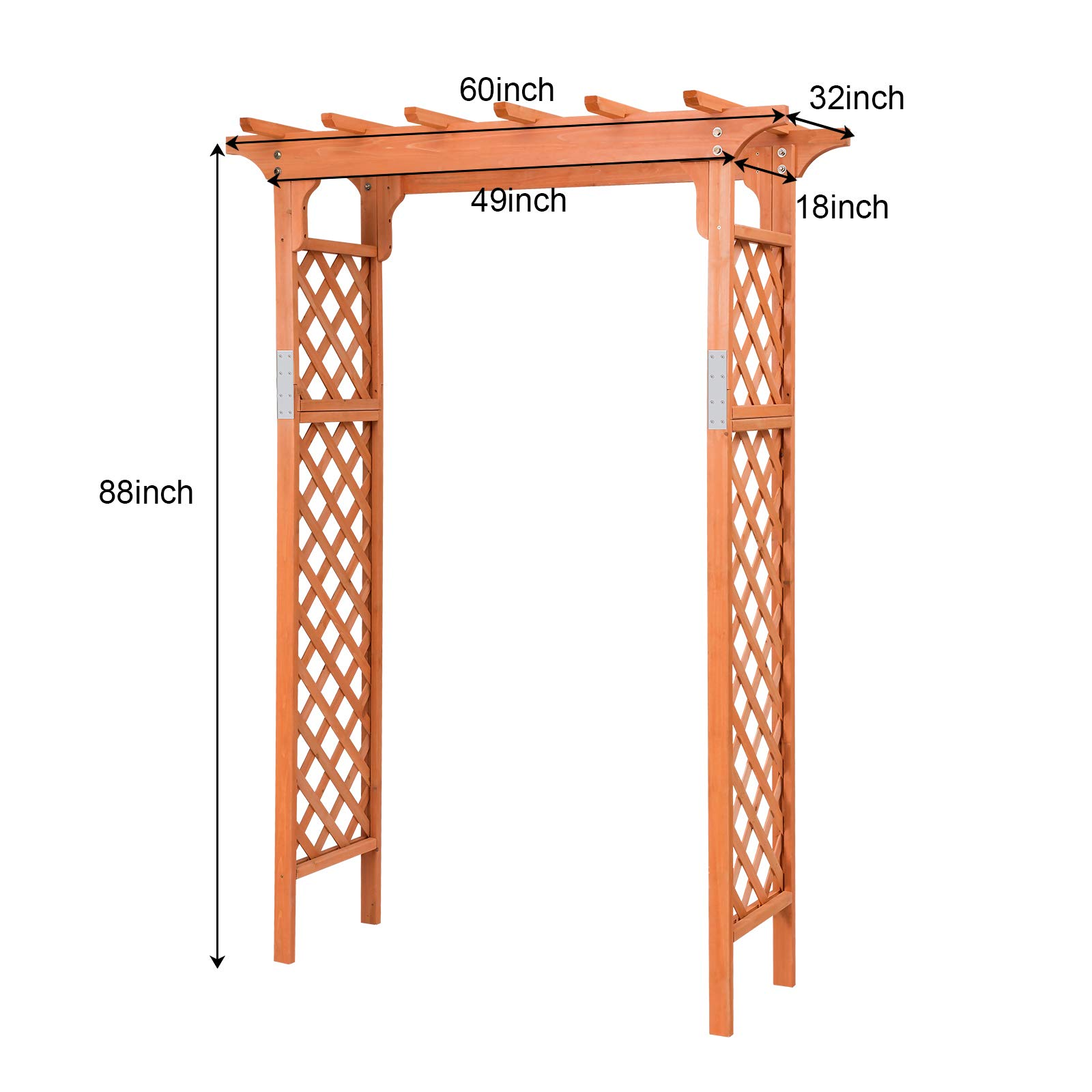 Giantex 88inch Wood Garden Arbor