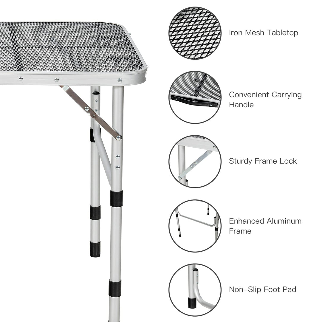 Folding Camping Table, Portable Picnic Table