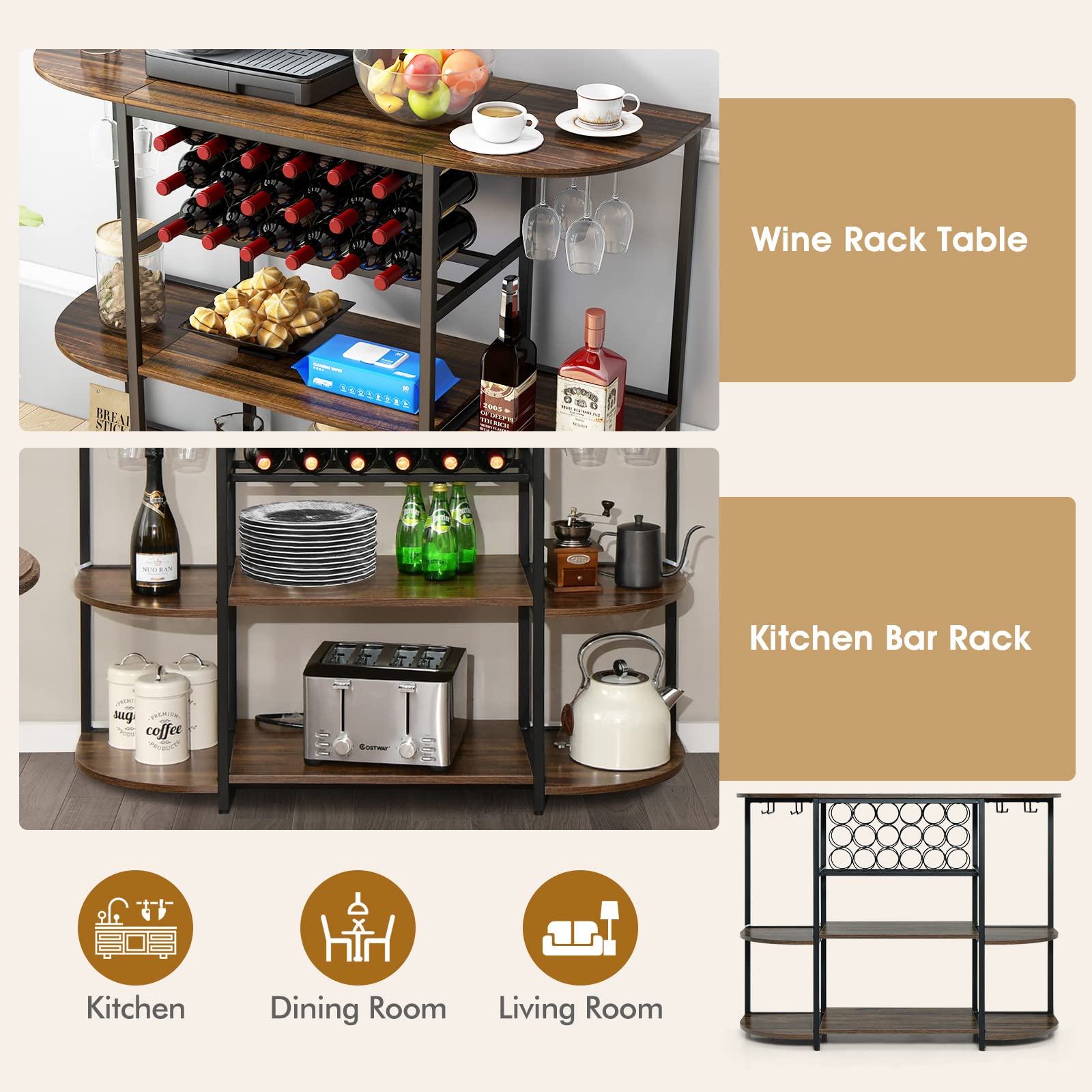 Giantex Wine Bar Cabinet