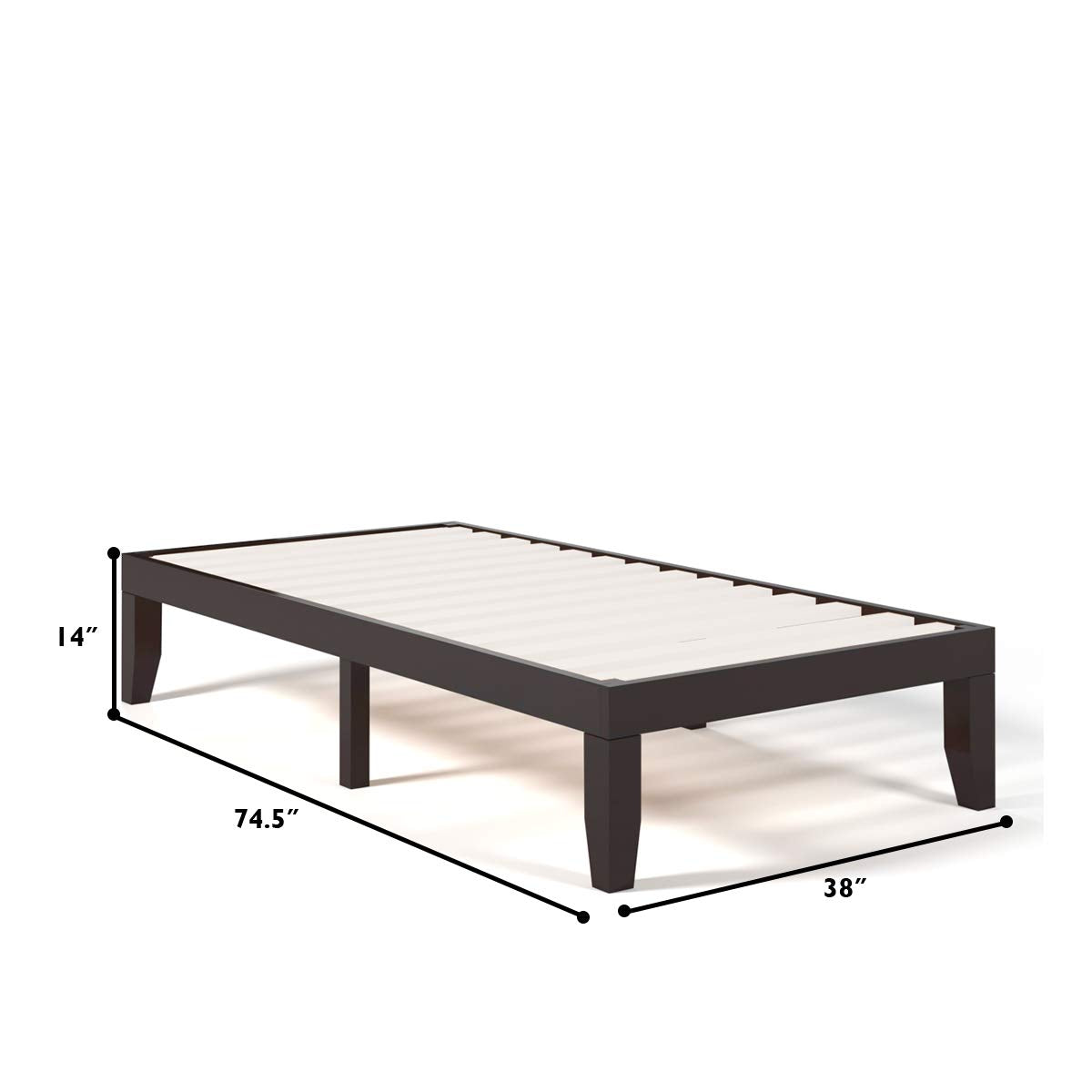Solid Wood Platform Bed Frame - Giantex