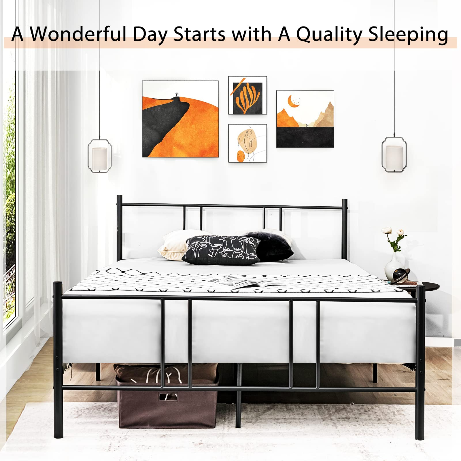 Giantex Full Size Platform Bed Frame