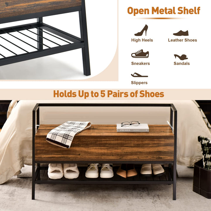 Giantex Industrial Shoe Storage Bench