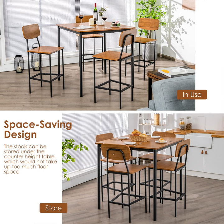5-Piece Dining Table Set - Giantex