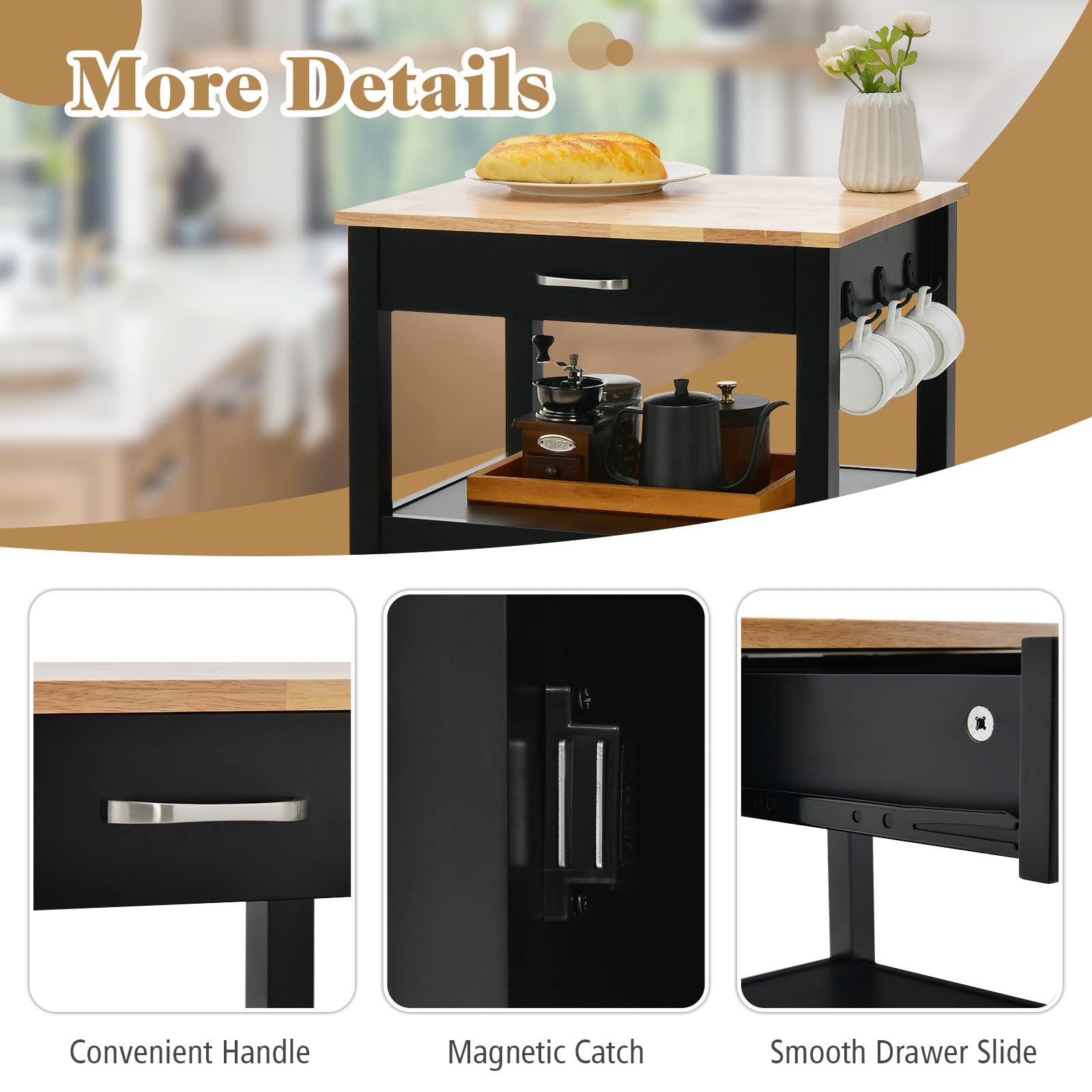 Giantex Kitchen Cart with Storage