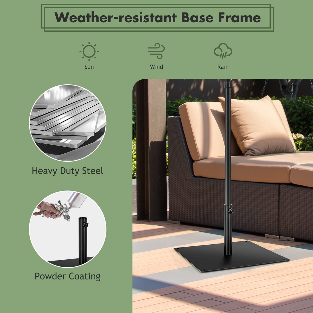 42lbs Patio Umbrella Base, Suitable for 1.6''-1.9'' Umbrella Poles