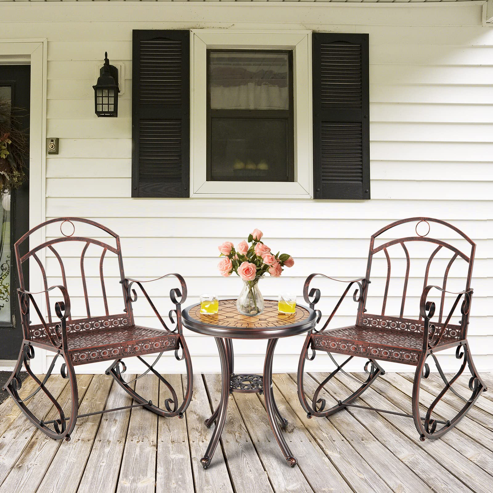 Giantex Rocking Chair Outdoor Rocker - Patio Lawn Seating Chairs