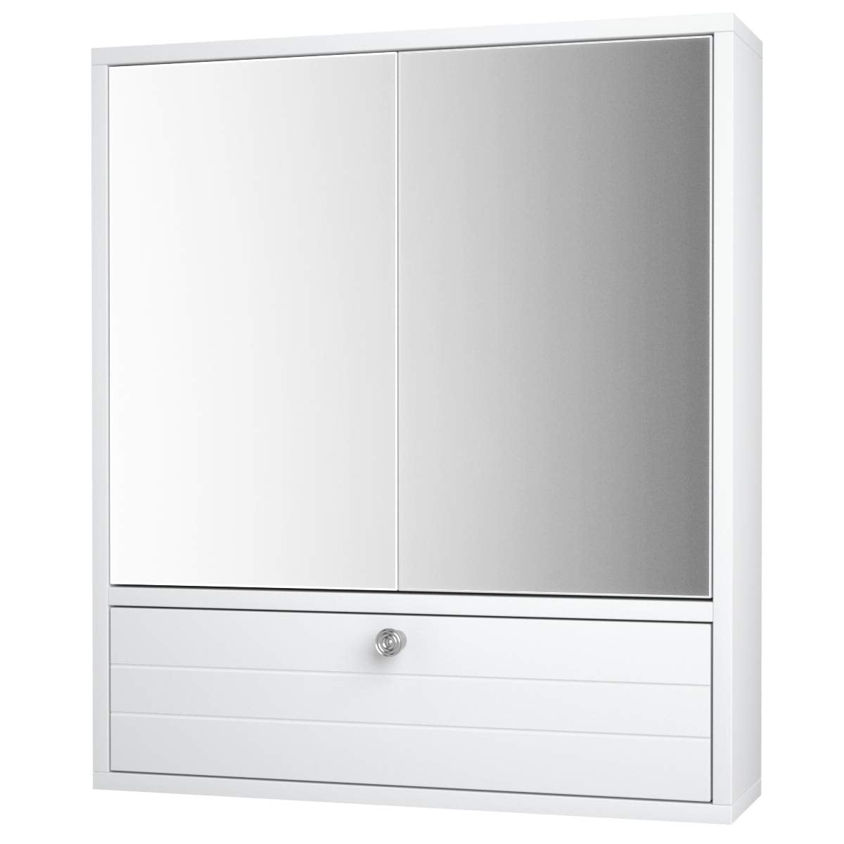 Giantex Bathroom Cabinet Wall Mounted Mirrored Storage Organizer