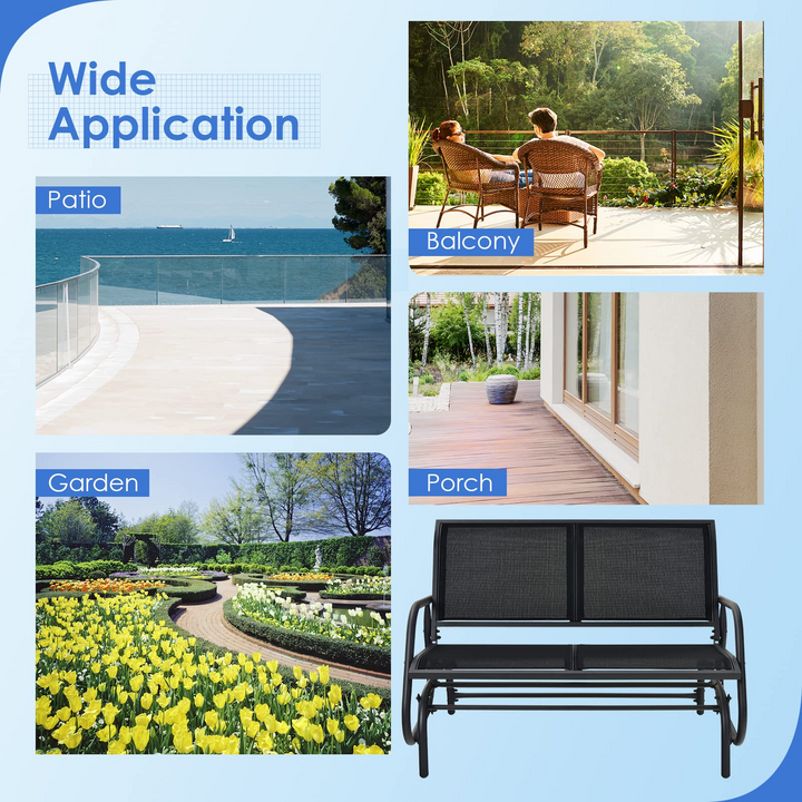 Giantex Swing Glider Chair 48 Inch with Spacious Space