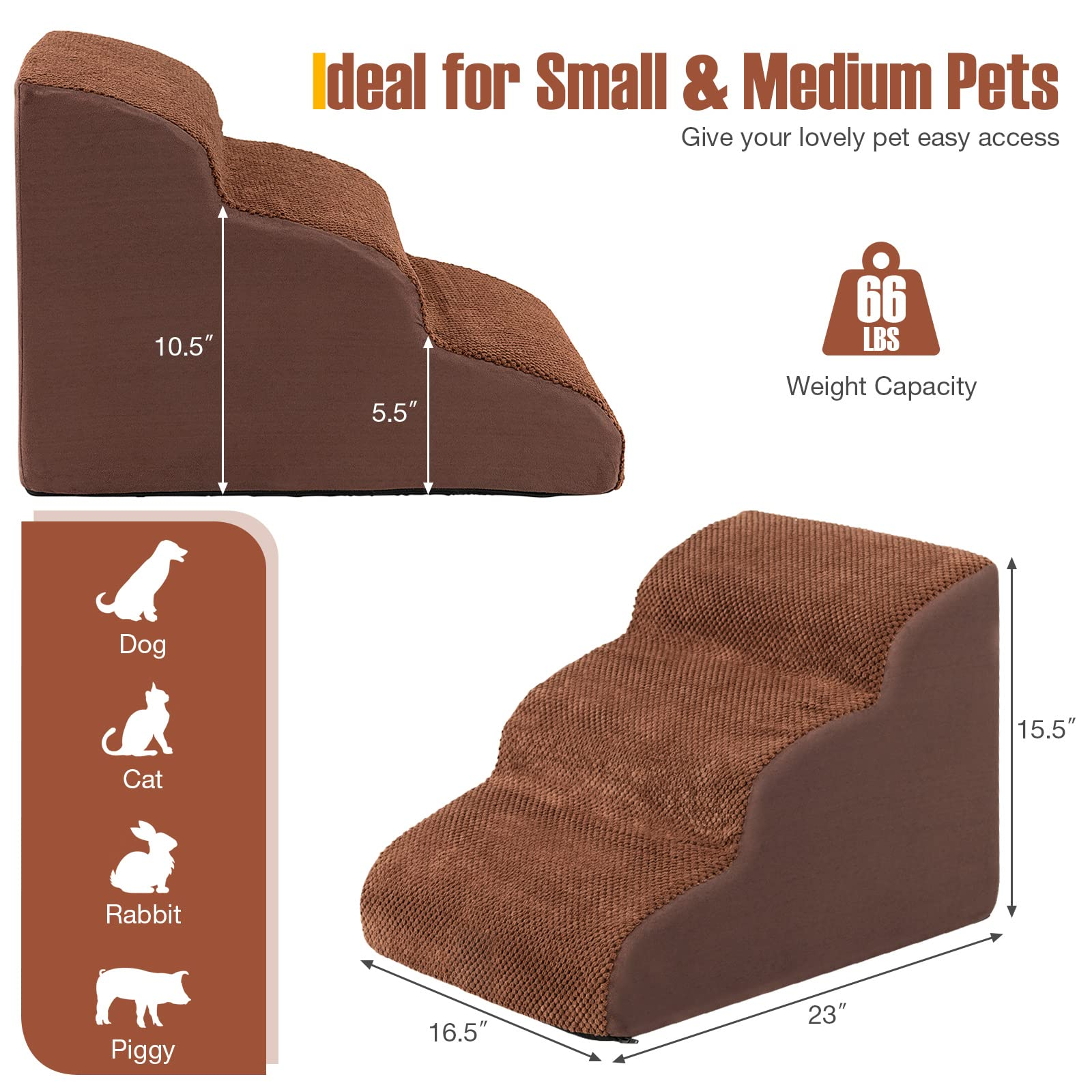 Giantex Dog Ramp Stairs for Bed