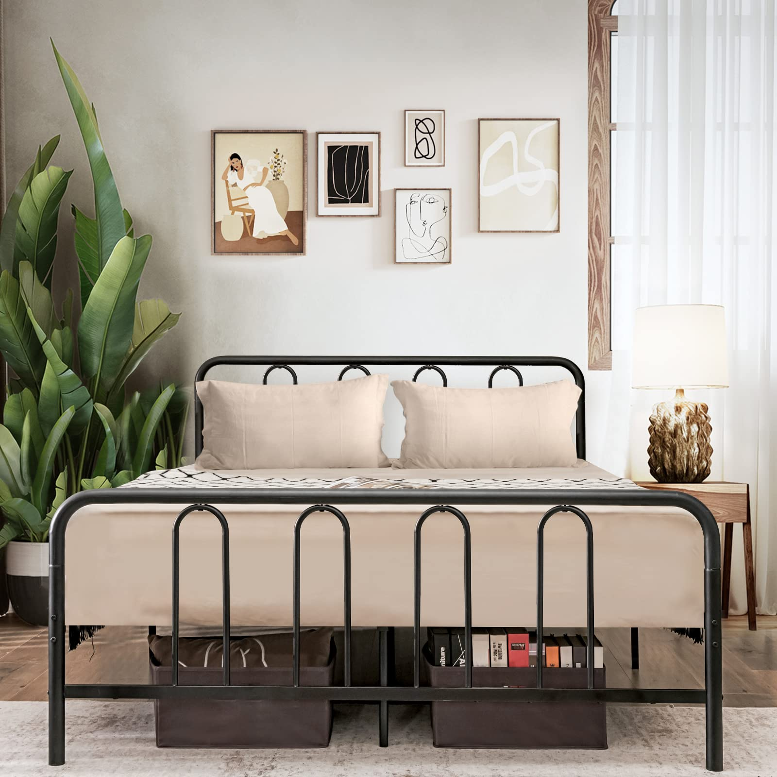 Giantex Full Size Metal Bed Frame, Modern Bed Frame