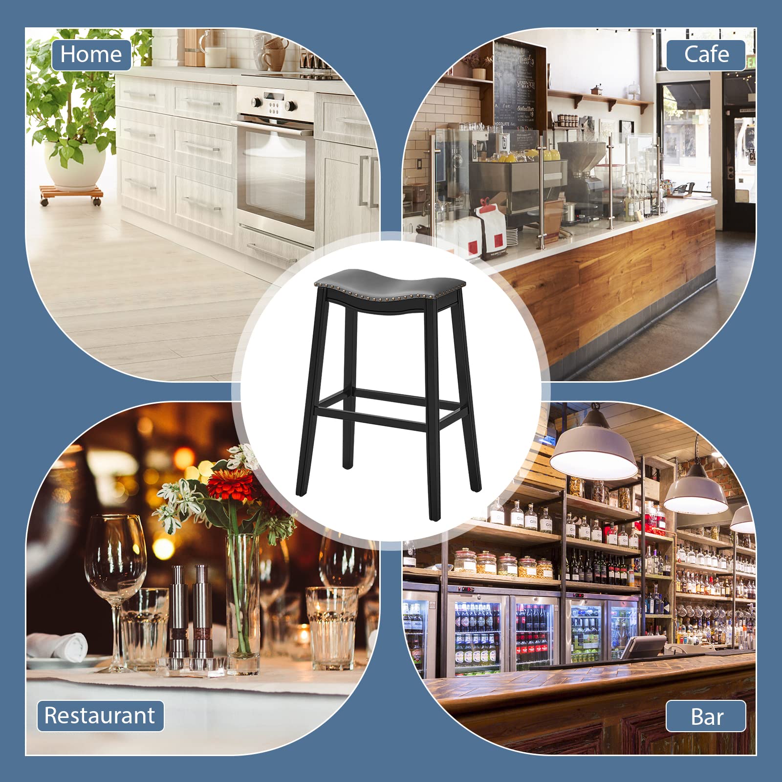 Giantex Counter Height Bar Stools Set