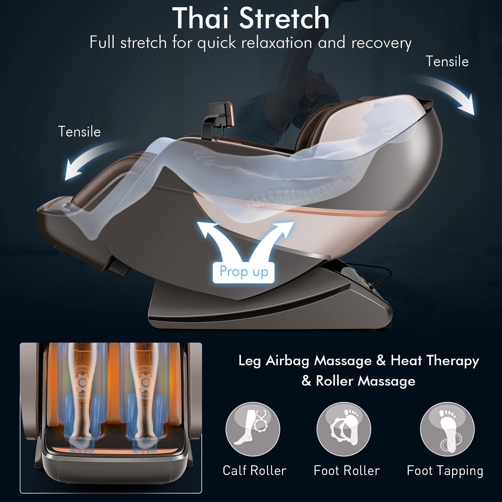 Giantex Full Body Massage Chair, Sl Track Massage Recliner Chair Zero  Gravity with Patented Pop-up Hand Massager, Air Pressure Massage Back  Heater