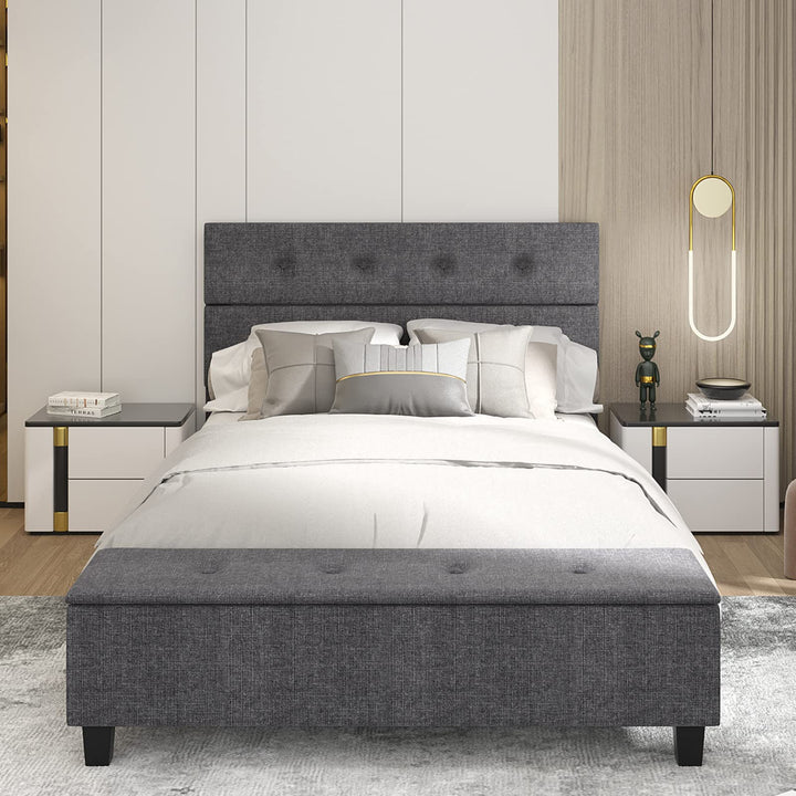 Bed Frame with Ottoman Storage - Giantex