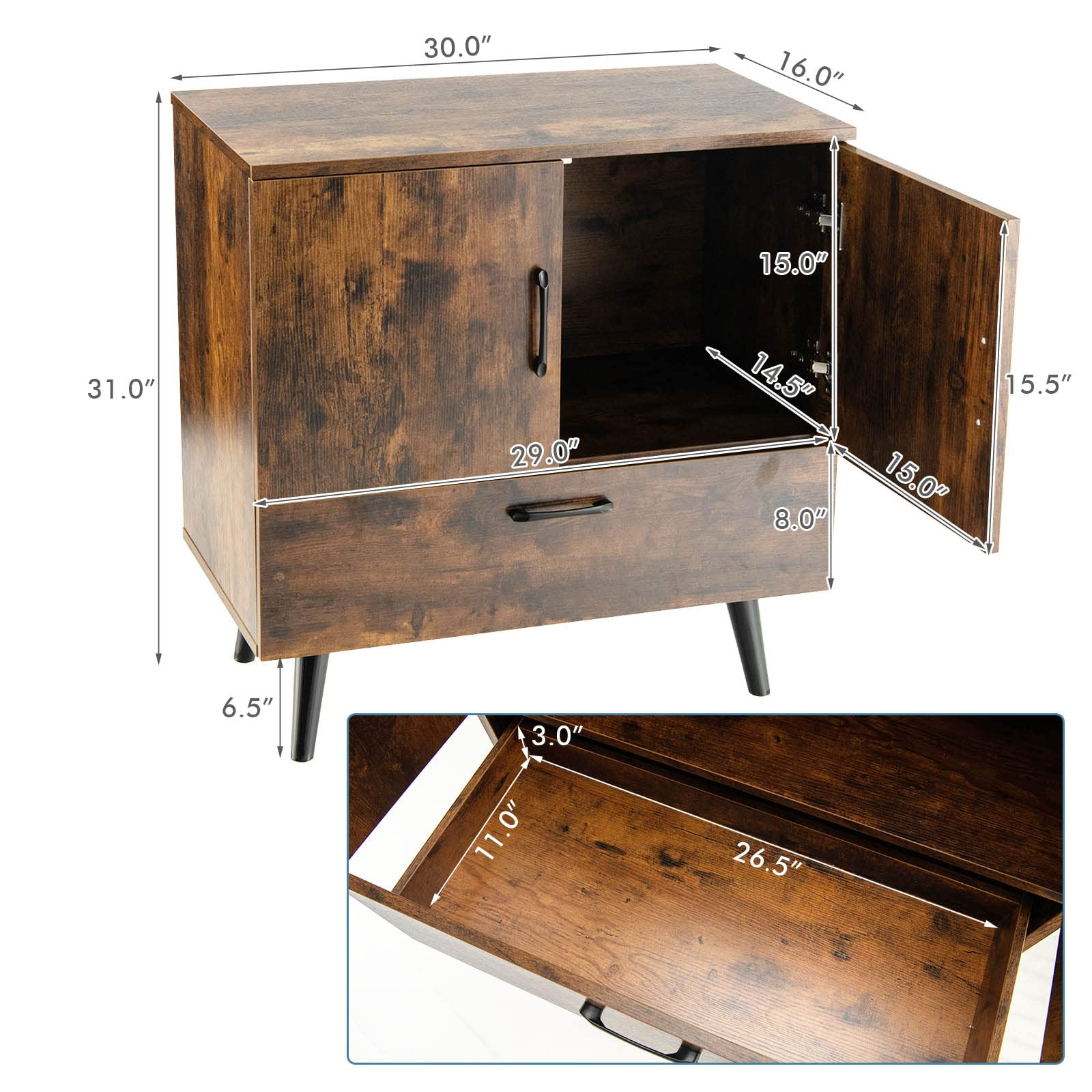 Giantex Storage Cabinet Buffet Sideboard