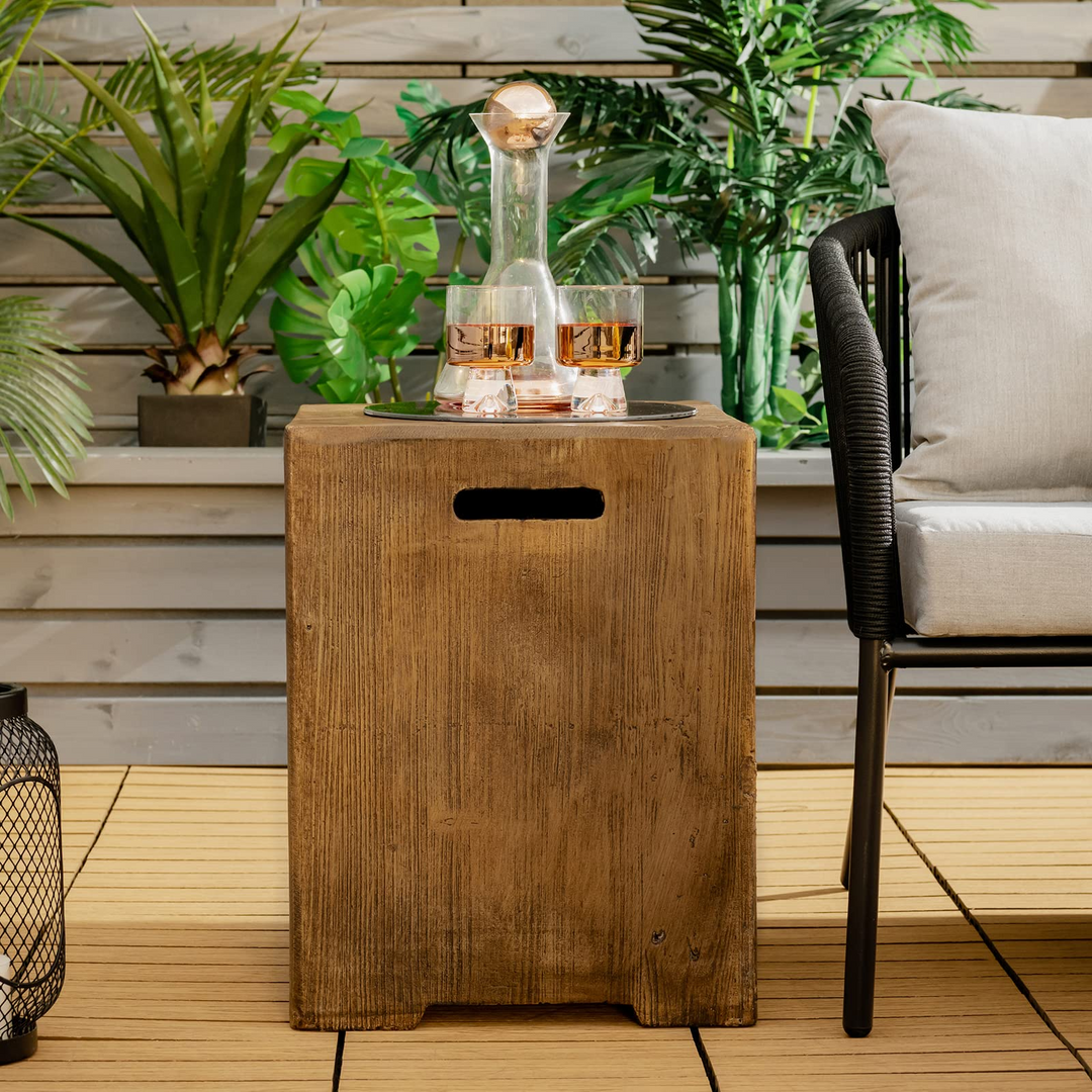 Giantex Outdoor Tank Hideaway Table, Propane Tank Cover for Standard 20 LBS Propane Gas Tank