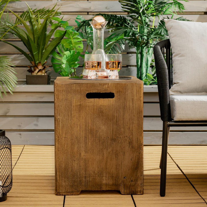 Giantex Outdoor Tank Hideaway Table, Propane Tank Cover for Standard 20 LBS Propane Gas Tank