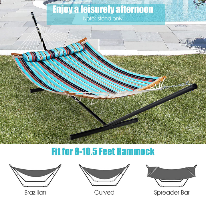 Latitude Run® Portable Oversized Double Hammock With Stand-No Extra Installation Needed, Ideal For Outdoor Leisure Latitude Run® Portable Oversized Double Hammock With Stand-No Extra Installation Needed, Ideal For Outdoor Leisure