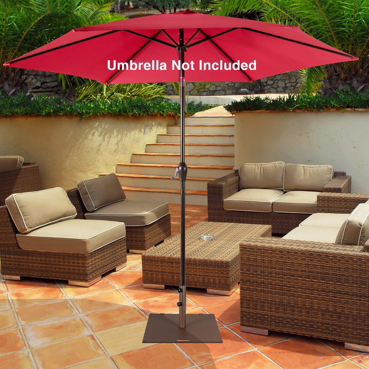 50lbs Steel Patio Umbrella Base with 2 Tightening Knobs