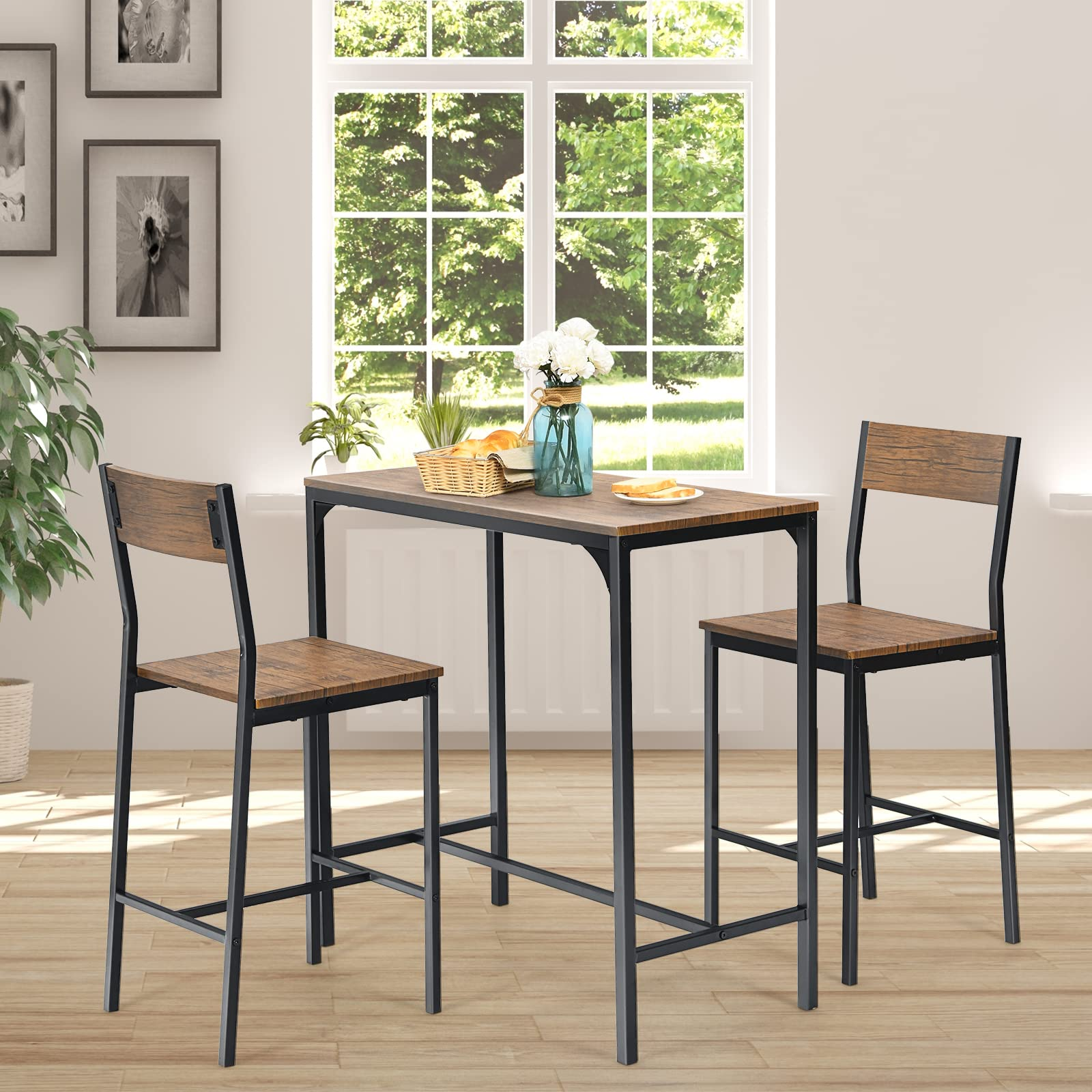 Giantex 3 piece pub dining set clearance