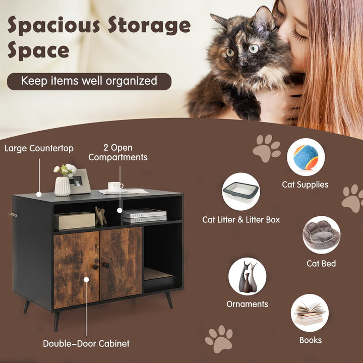Giantex Cat Litter Box Enclosure 