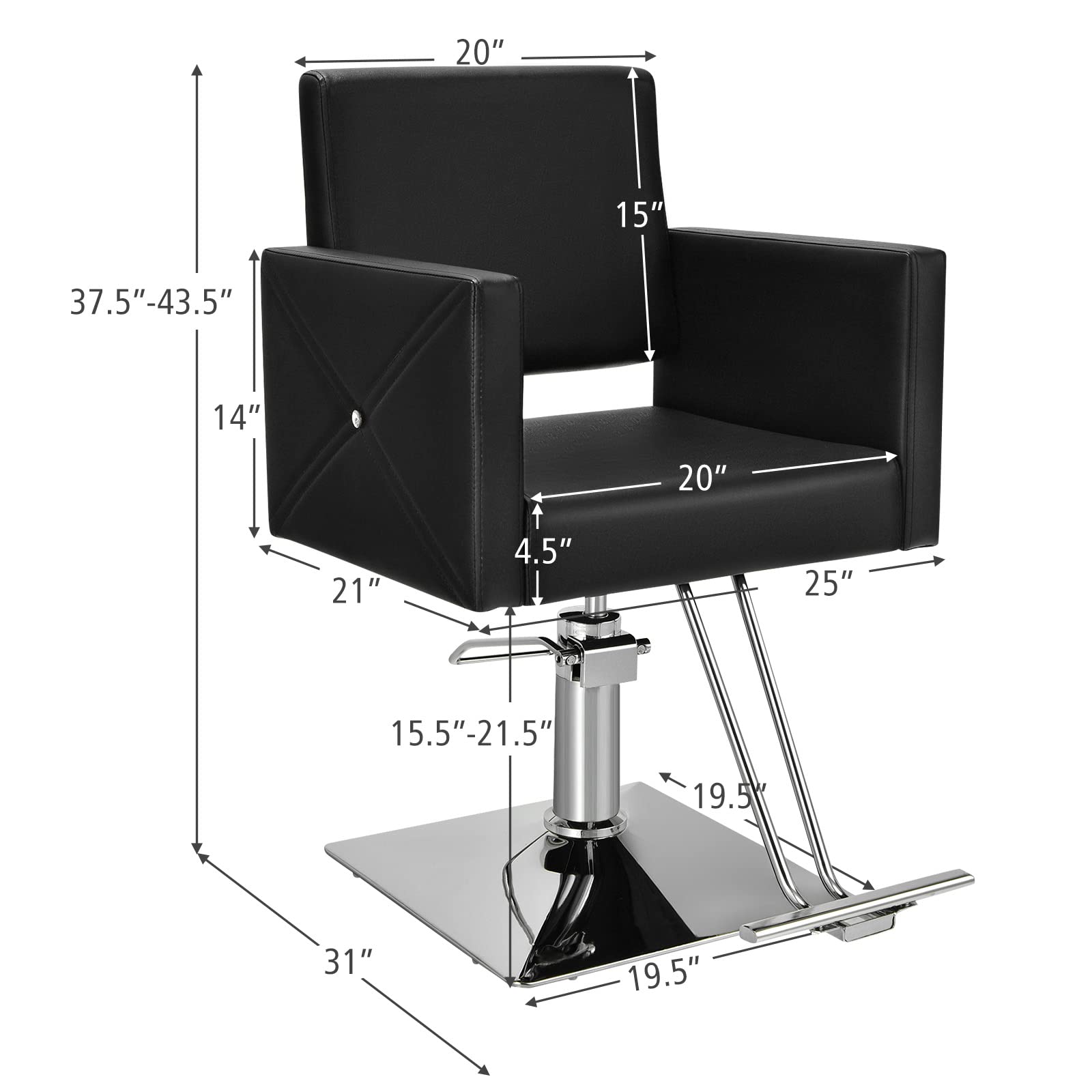 Makeup Hair Salon Chairs for Hair Stylist, Load up 330 LBS